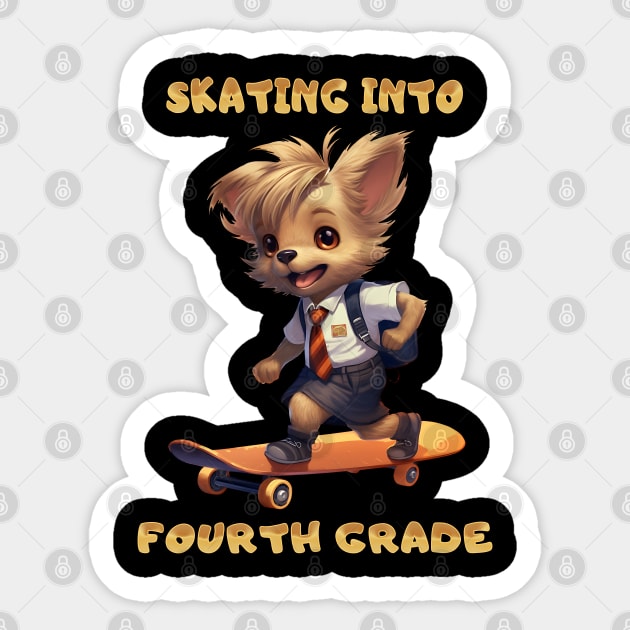 Fourth Grade Chorkie Dog Sticker by AssoDesign